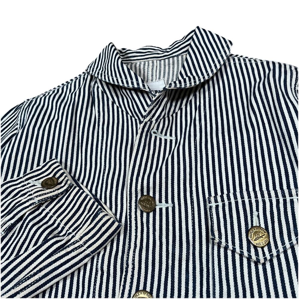 Hiroshi KATO Triple A Hickory Stripe Chore Jacket Japan Made Tool Project Hemp
